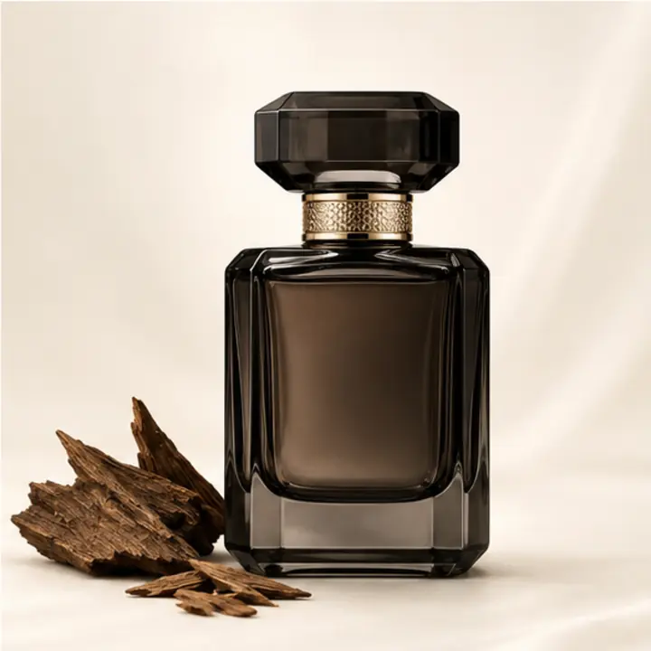 عطر سحاب الخشبي مع رقائق العود